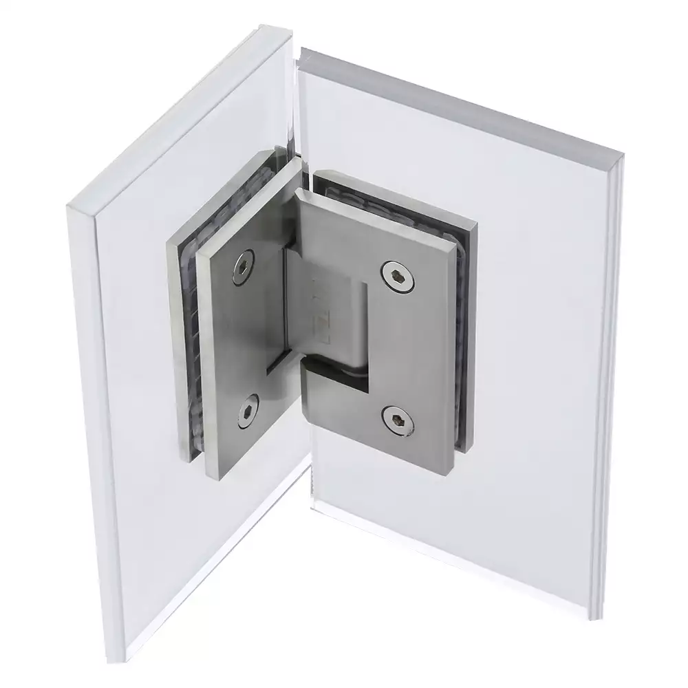 Arteza Shower Door Hinge Glass To Glass 90° Degree For 8 To 12 mm Glass, Satin Finish