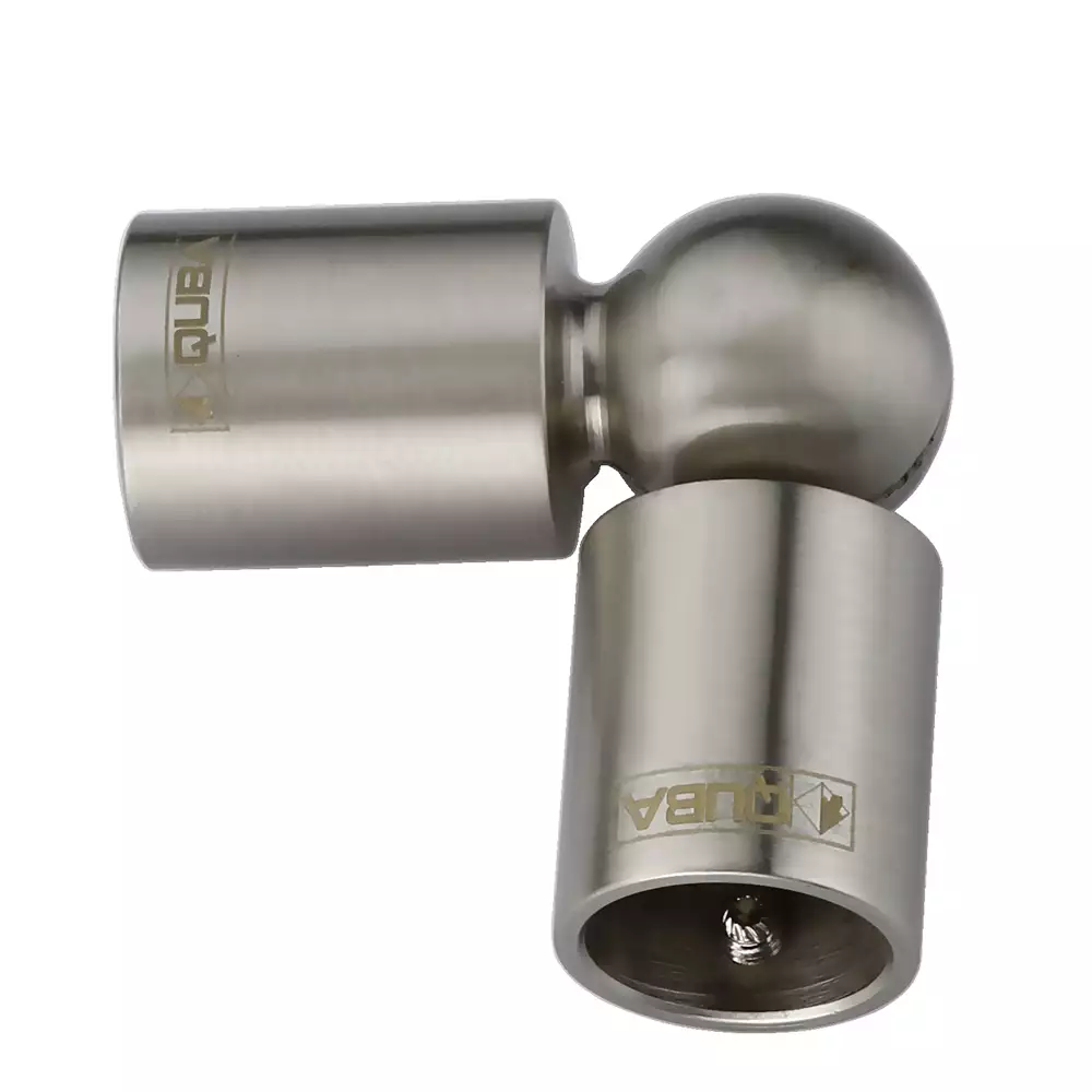 Arteza Shower Header To Join The Reinforcing Pipes At Any Angle For Glass Stabilization, Satin Nickel