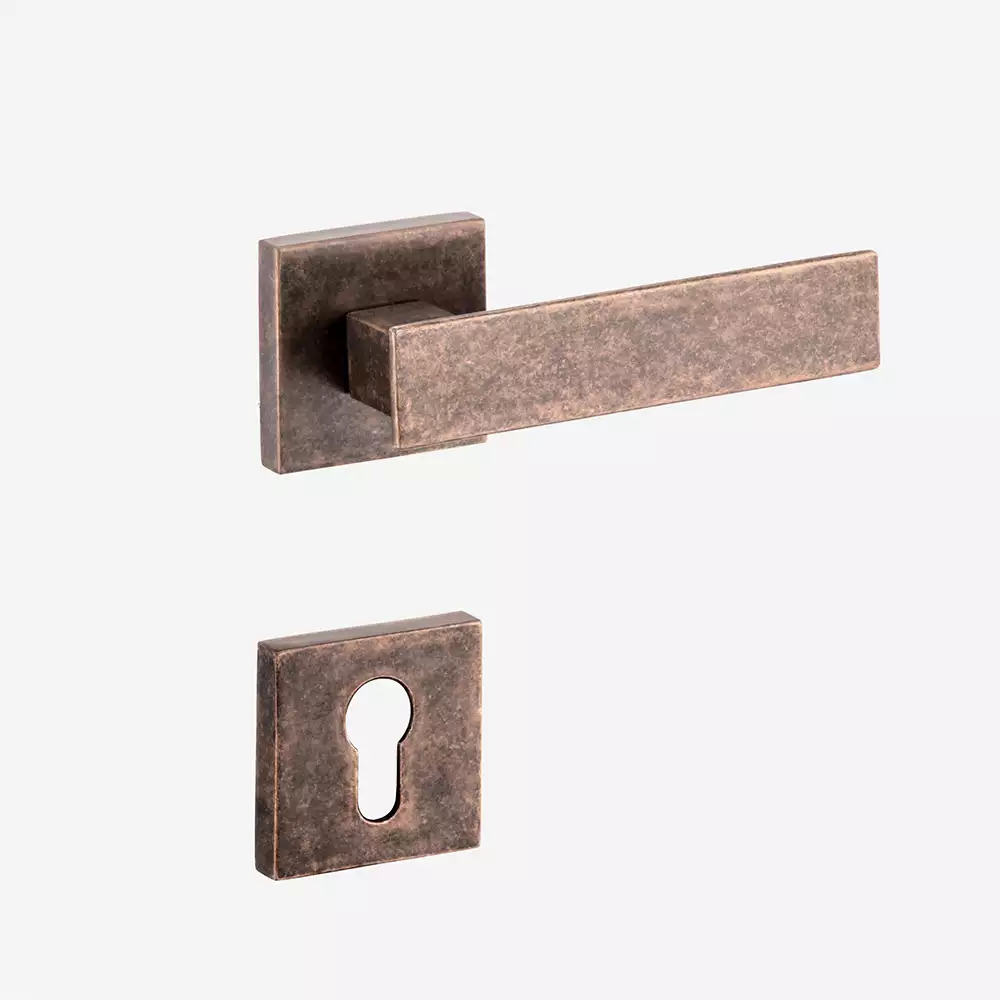 Dorset Farretto Vitra Mortise on Rose Door Handle - Fume