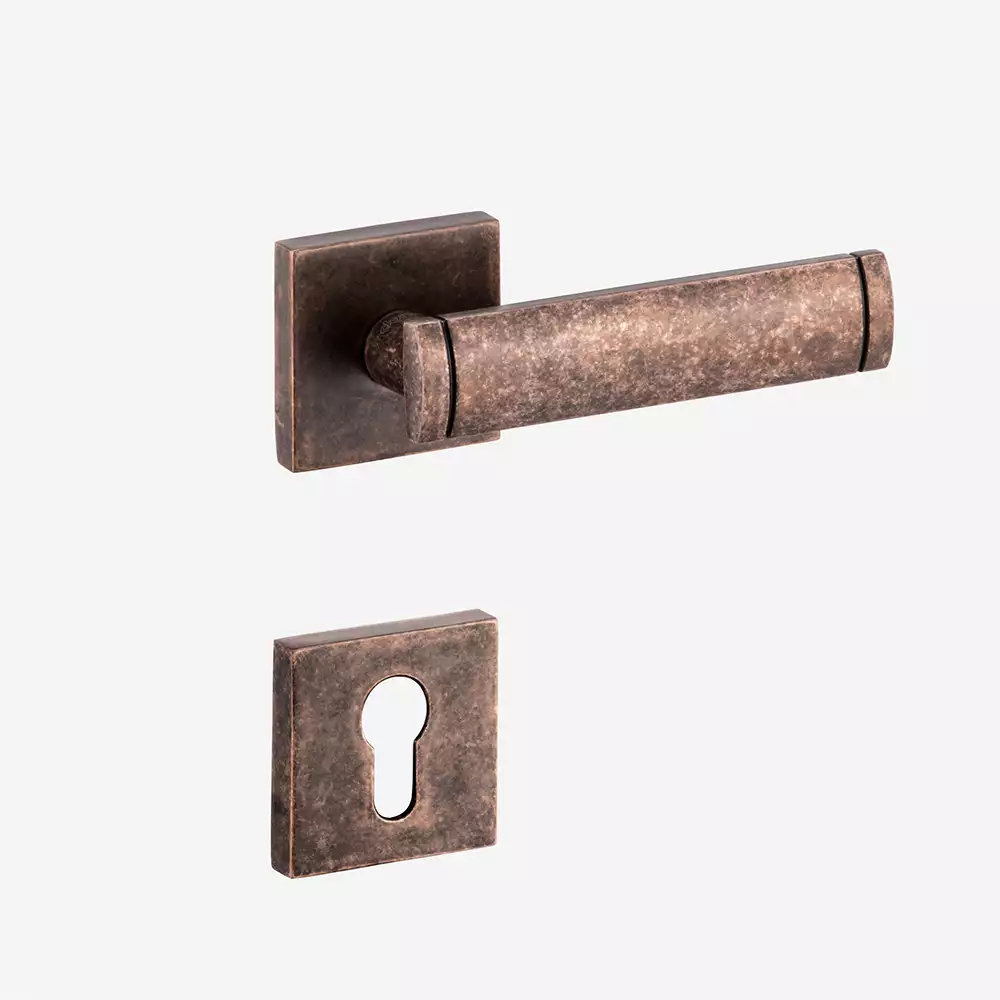 Dorset Farretto Volex Mortise on Rose Door Handle - Fume