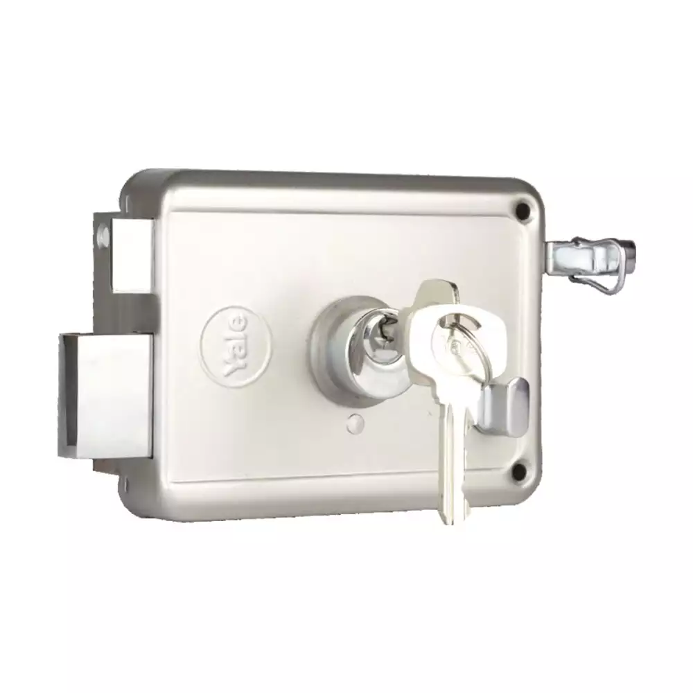 Yale R600 Series Rim Lock Both Side Key With Regular Key (Satin Steel)