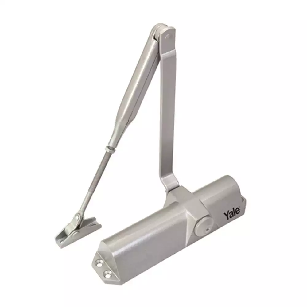 Yale YDC-2022 Hold Open Surface Mounted Door Closer, EN Size 2-4, Silver