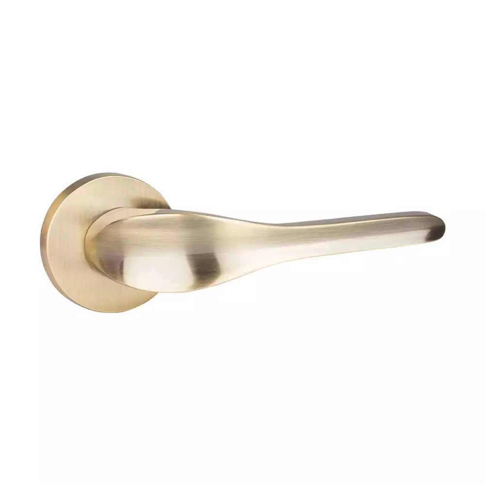 Yale YPBL-801-Solid Brass Lever Door Handle, Antique Brass