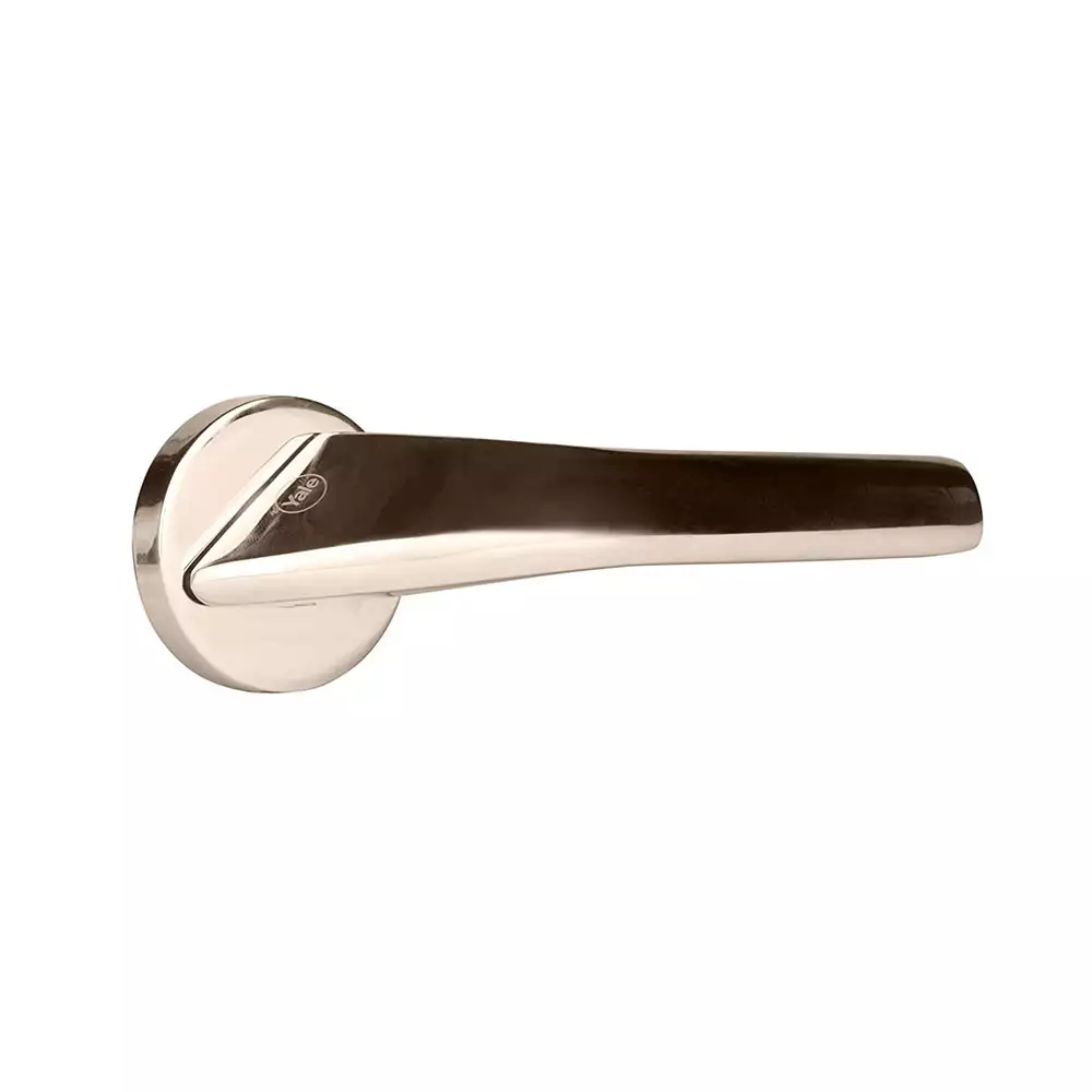 Yale YPBL-802 Solid Brass Lever Door Handle, Satin Steel