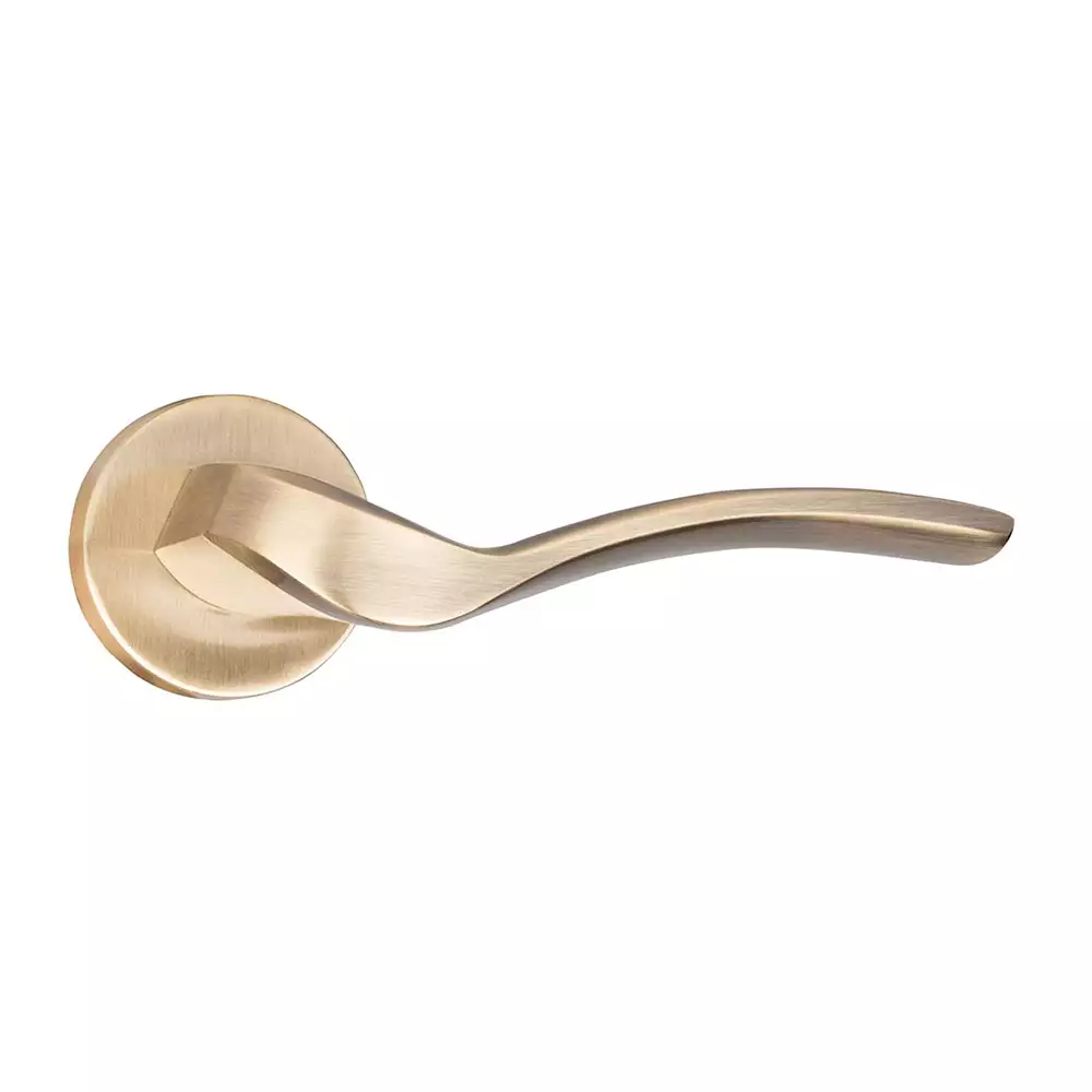 Yale YPBL-803 Solid Brass Lever Door Handle, Antique Brass