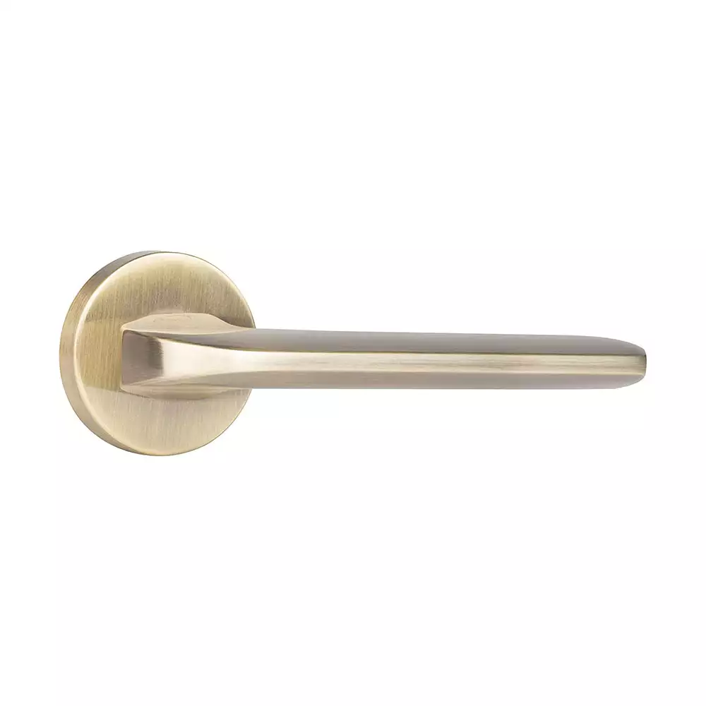 Yale YPBL-805 Solid Brass Lever Door Handle, Antique Brass