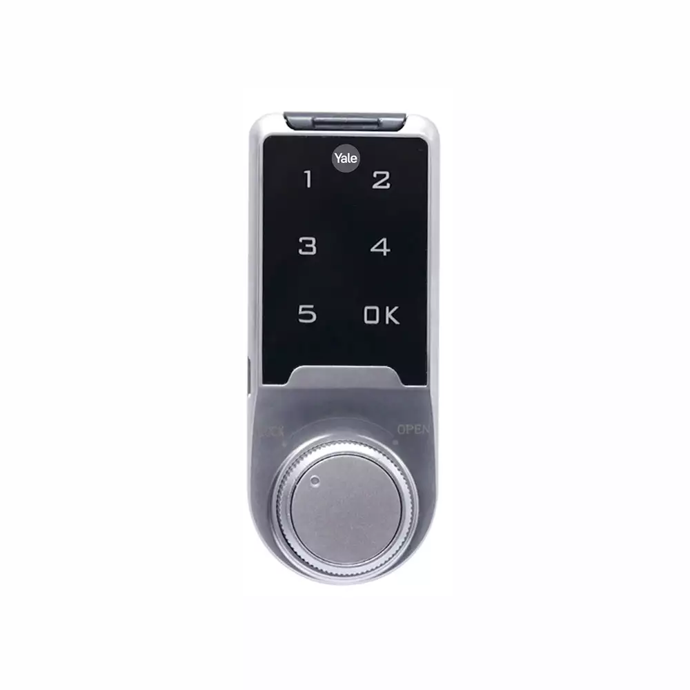 Yale Mesh Pin ML 51 Smart Drawer Lock For Wardrobe & Cabinets With Pin Code Access, Silver