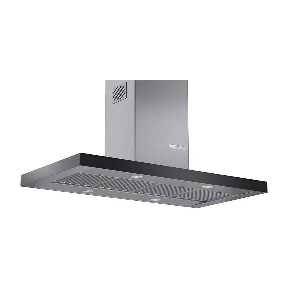 Bosch Serie-4 Supra Glass 120 cm Baffle Filter Ceiling Mounted Kitchen Chimney With Suction Capacity 545 m³/h - (Stainless Steel)