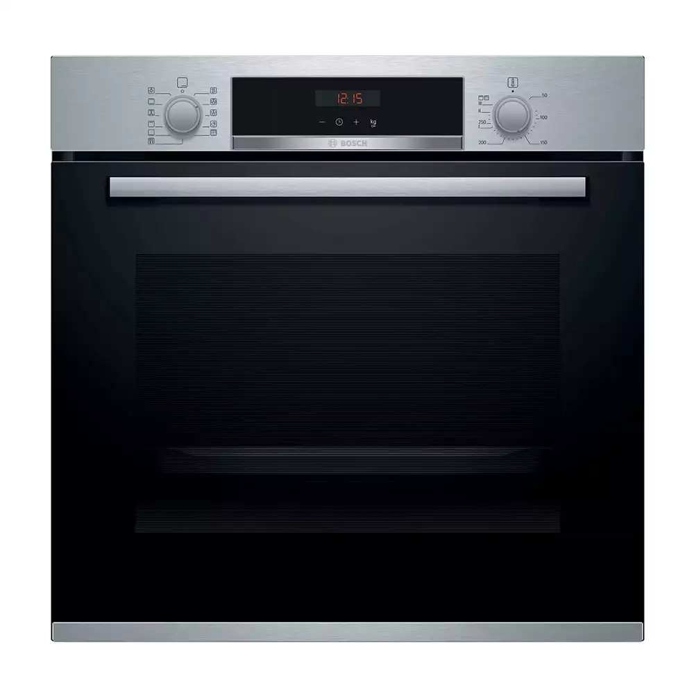 Bosch HBA574BR0Z Serie-4 60 cm Rotary Knob Built-in Oven With Convention & Grill, Capacity 71 L - (Silver & Black)