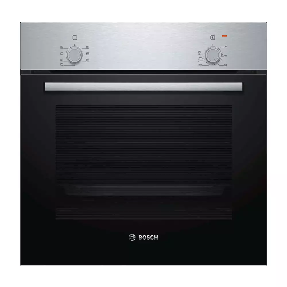 Bosch HBF010BR0Z Serie-2 60 cm Rotary Knob Built-in Oven With Convention & Grill, Capacity 66 L  - (Silver & Black)