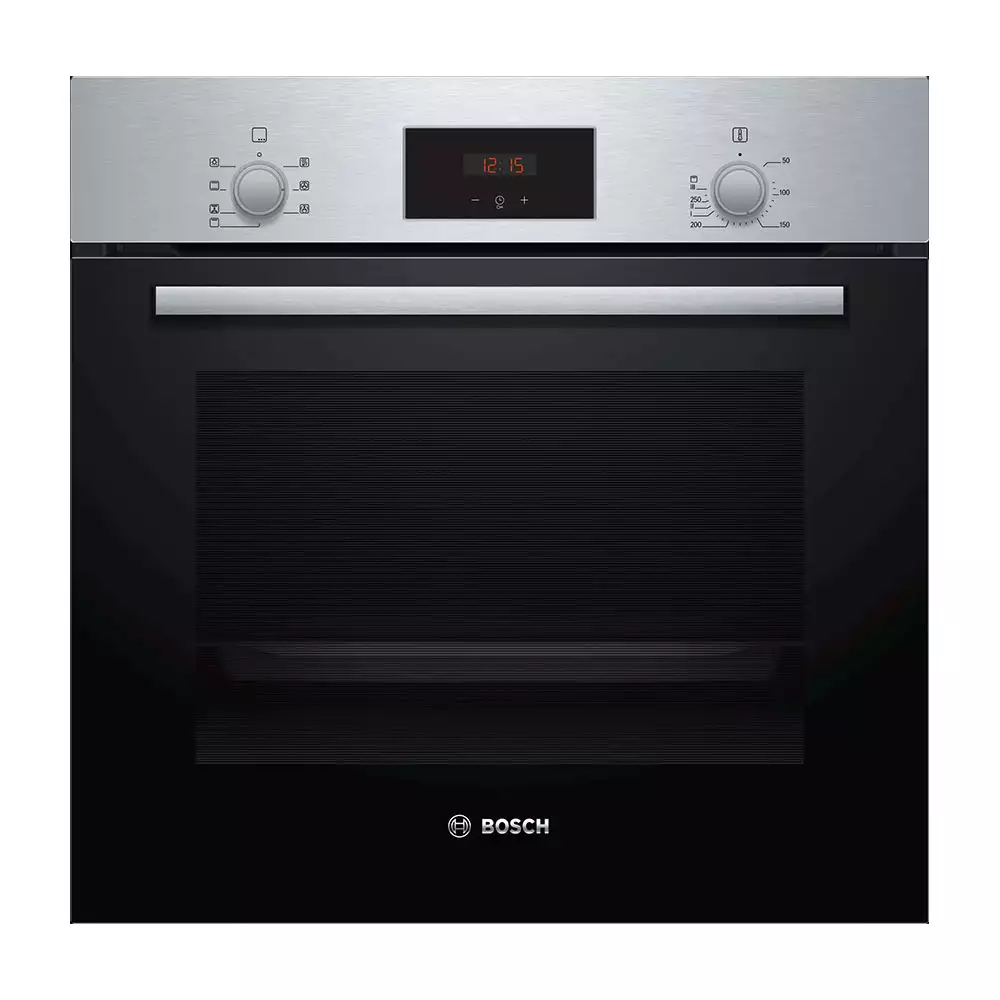 Bosch HBF113BR0Z Serie-2 60 cm Rotary Knob Built-in Oven With Convention & Grill, Capacity 66 L  - (Silver & Black)