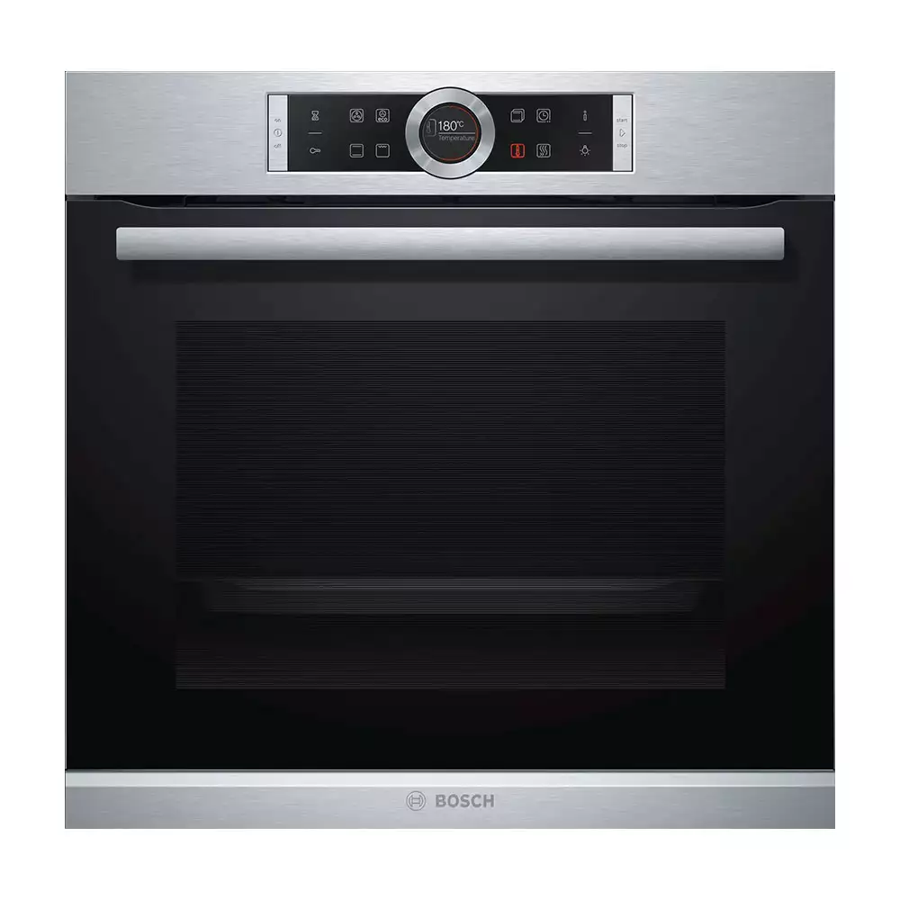 Bosch Series-8 60 cm Rotary Swivel Built-in Oven With Convention & Grill, Capacity 71 L - (Silver & Black)