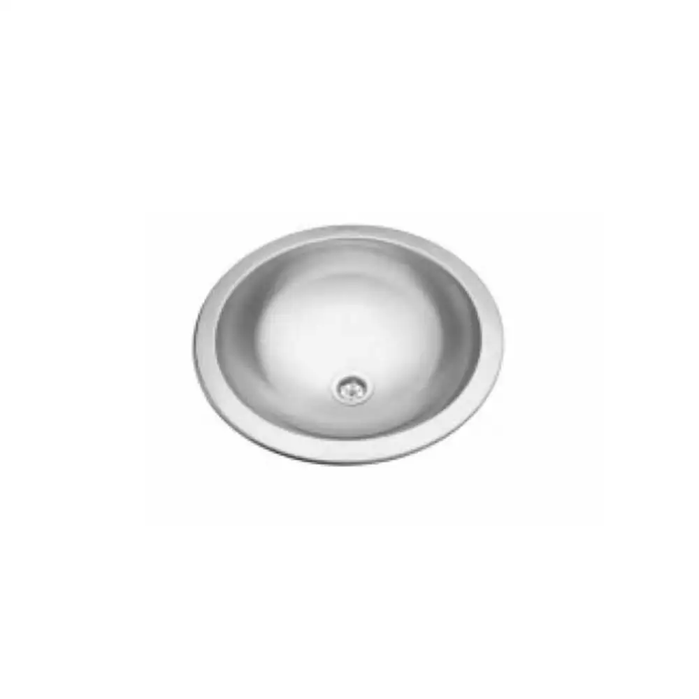 Nirali Globus Deep Small Stainless Steel Wash Basin - Satin (380 mm)