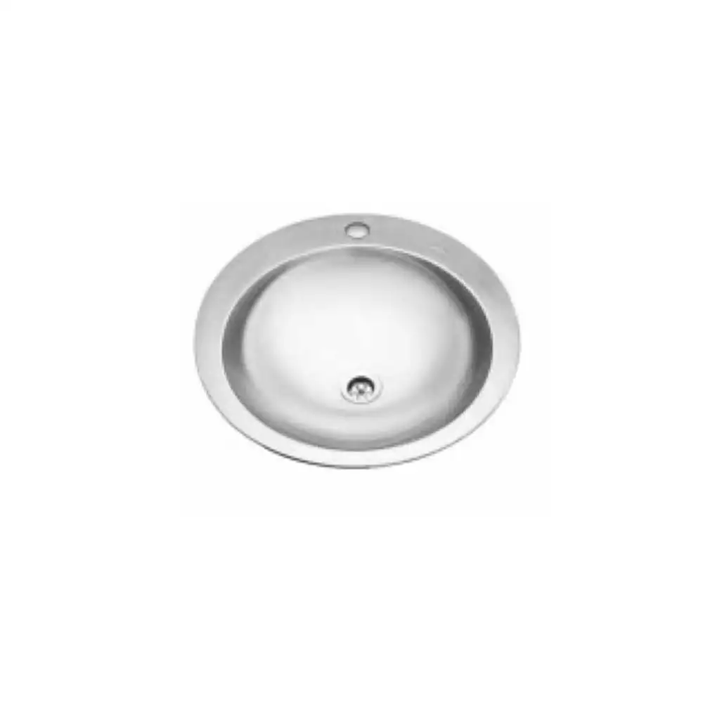 Nirali Globus Deluxe Small Stainless Steel Wash Basin - Satin (420 mm)