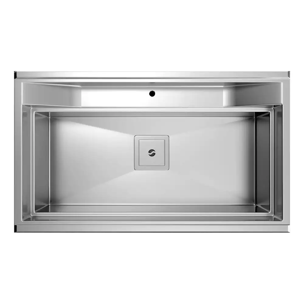 Hekken Cabana Square 304 Grade Stainless Steel Kitchen Sink - International Satin Finish, hek-Cabana-8650