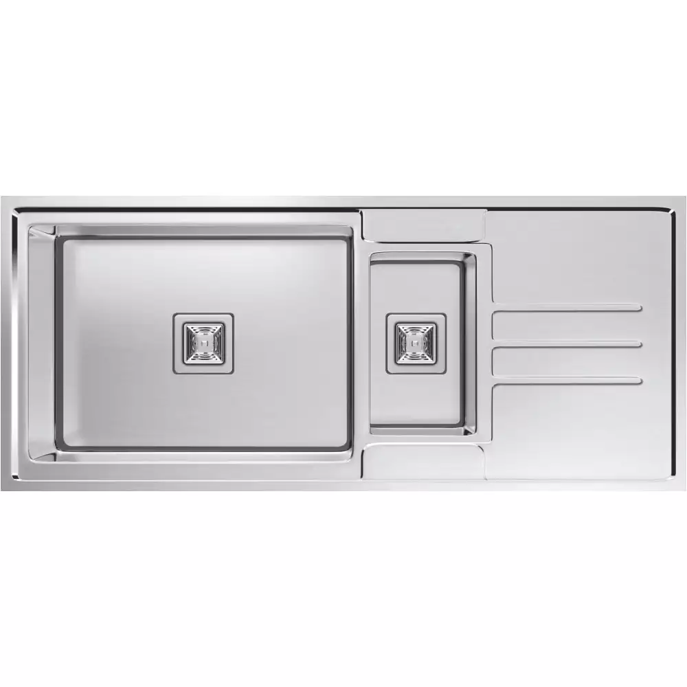 Hekken Heffel Square 304 Grade Stainless Steel Kitchen Sink - International Satin Finish, hek-heffel-11650B