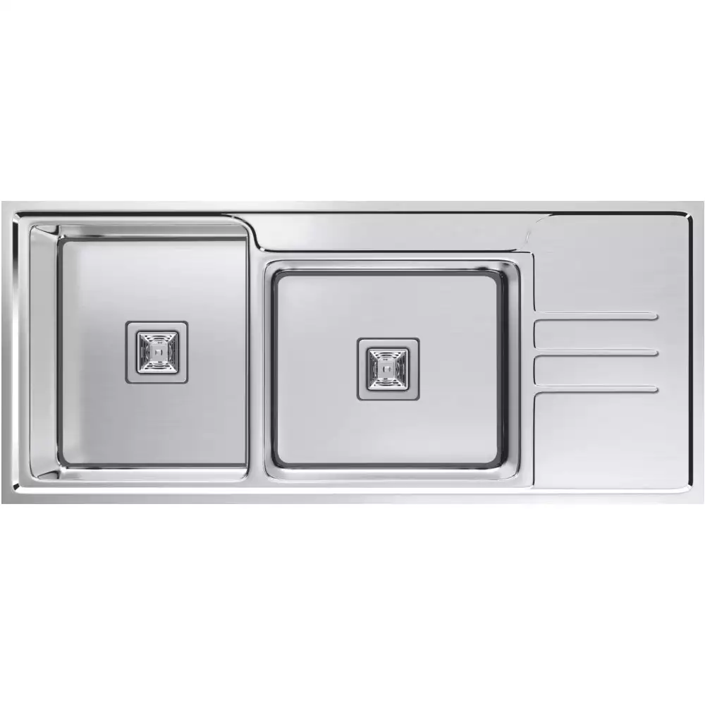 Hekken Heffel Square 304 Grade Stainless Steel Kitchen Sink - International Satin Finish, hek-heffel-11650C