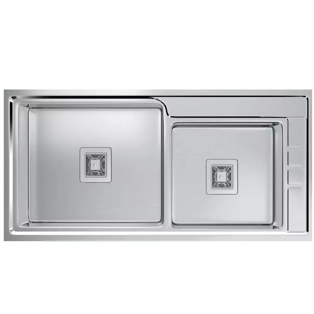 Hekken Heffel Square 304 Grade Stainless Steel Kitchen Sink - International Satin Finish, hek-heffel-11650D