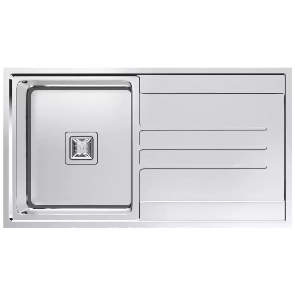 Hekken Heffel Square 304 Grade Stainless Steel Kitchen Sink - International Satin Finish, hek-heffel-9050A