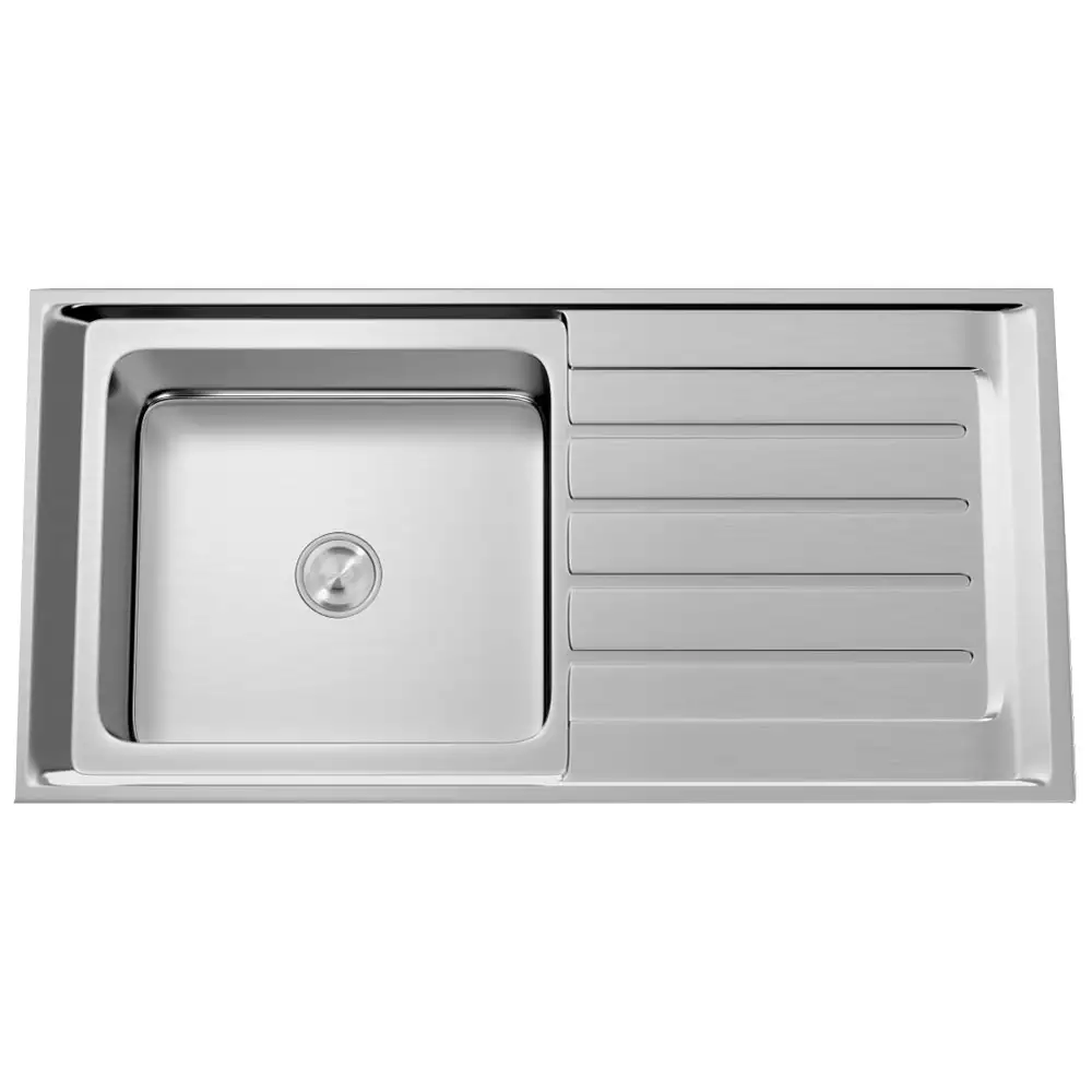 Hekken Cub-Ax-eco Square 304 Grade Stainless Steel Kitchen Sink - International Satin Finish, hex-Cub-Ax-10050A