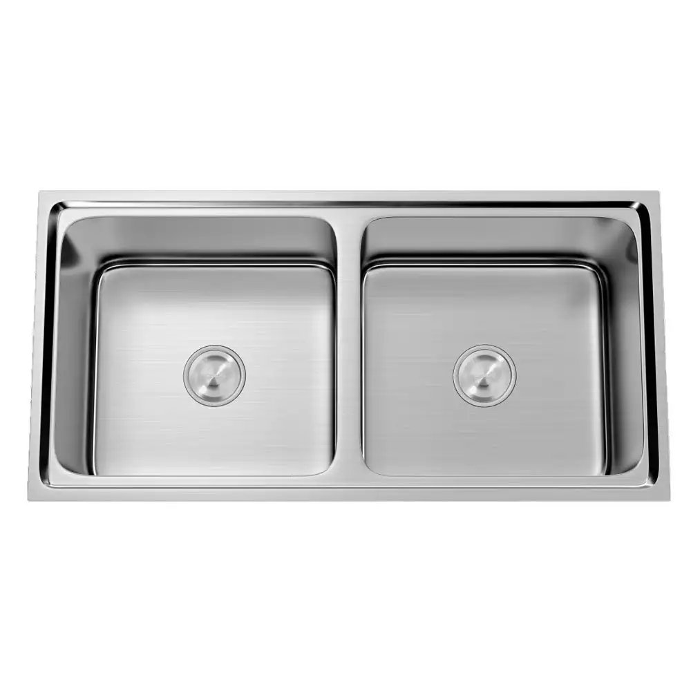 Hekken Cub-Ax-eco Square 304 Grade Stainless Steel Kitchen Sink - International Satin Finish, hex-Cub-Ax-10050C