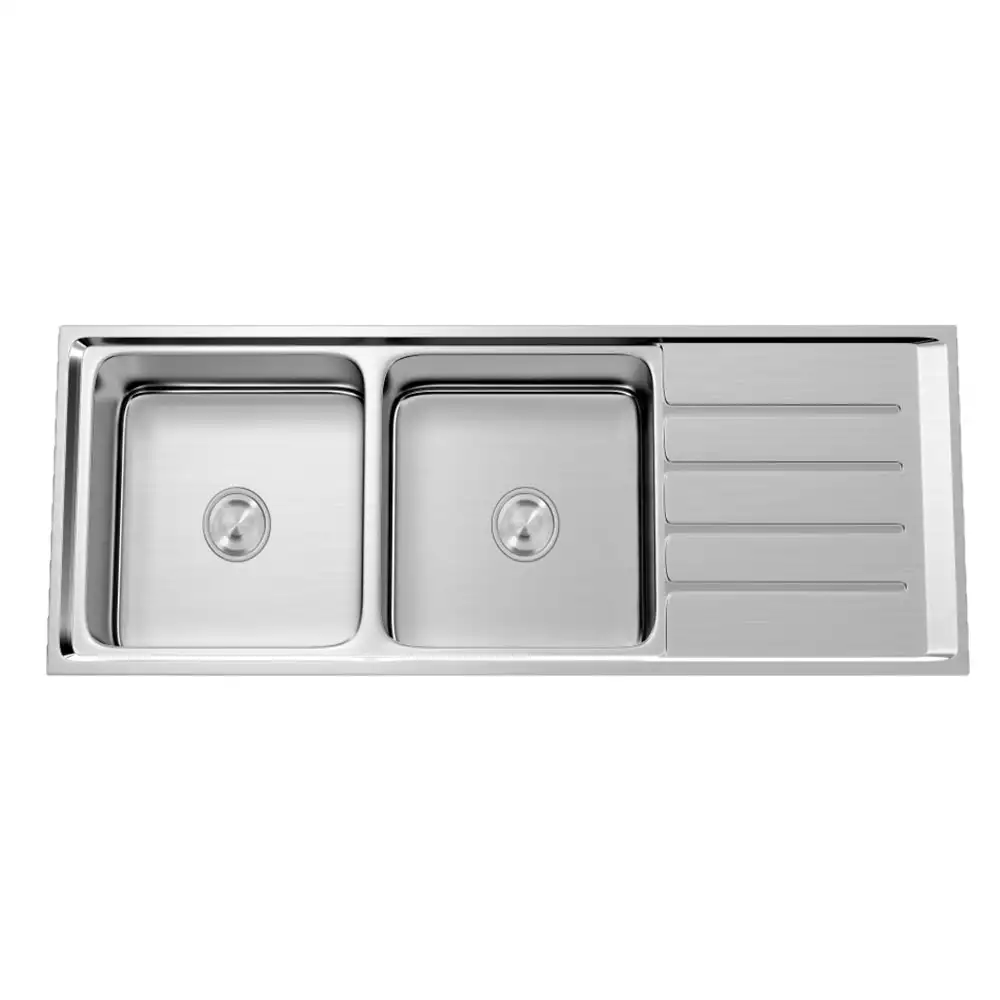 Hekken Cub-Ax-eco Square 304 Grade Stainless Steel Kitchen Sink - International Satin Finish, hex-Cub-Ax-12050C