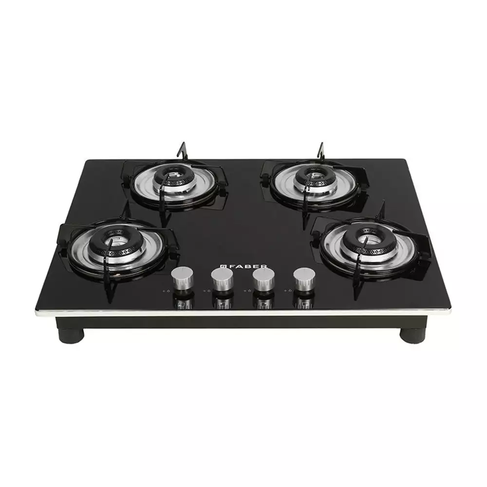 Faber HCT 654 CRR LBK EI AI 4 Burner Hob - Auto Ignition (Black)