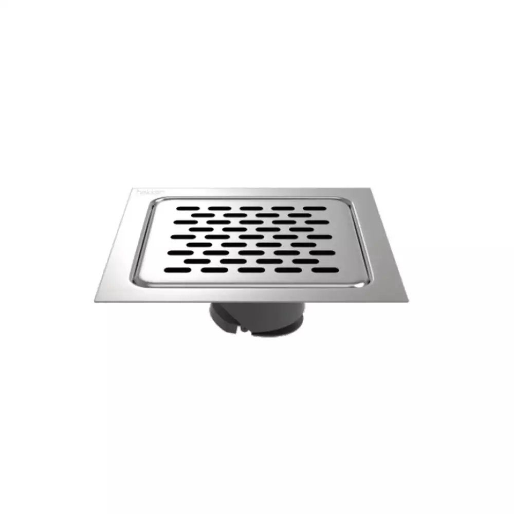 Hekken Stainless Steel Floor Drain, International Satin Finish [140 mm x 140 mm] - (hek-Aqua-RT)