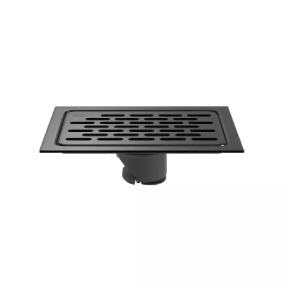 Hekken Stainless Steel Floor Drain, Brush Black [150 mm x 100 mm] - (hek-Artix-RT-Brush Black)