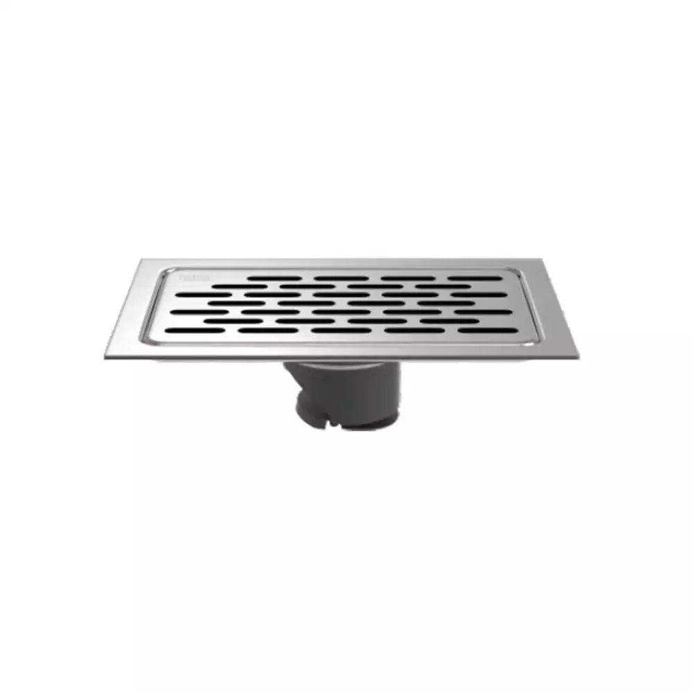 Hekken Stainless Steel Floor Drain, International Satin Finish [150 mm x 100 mm] - (hek-Artix-RT-Intl Satin Finish)