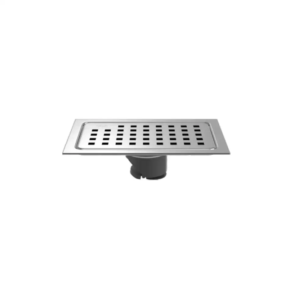 Hekken Stainless Steel Floor Drain, International Satin Finish [150 mm x 100 mm] - (hek-Artix-SQ-Intl Satin Finish)