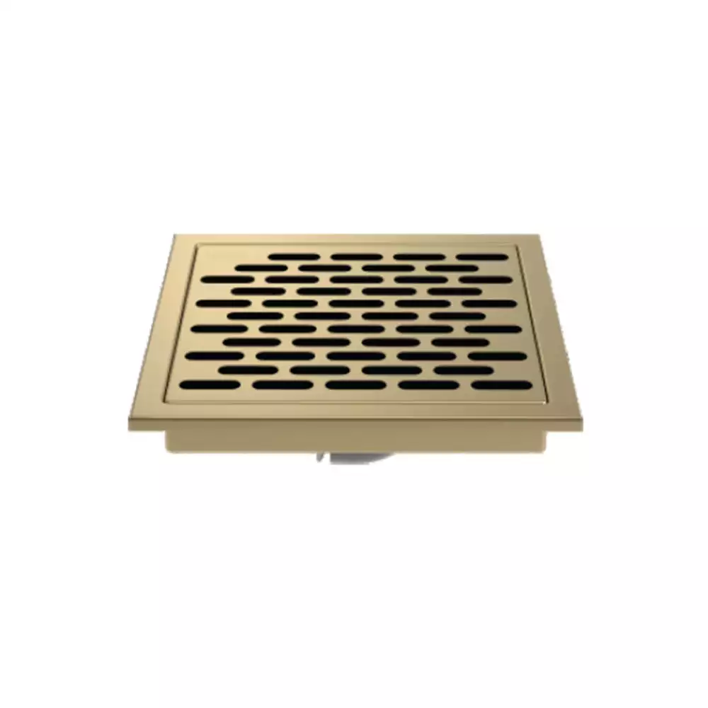 Hekken Stainless Steel Floor Drain, French Gold [150 mm x 150 mm] - (hek-Aster-RT-French Gold)