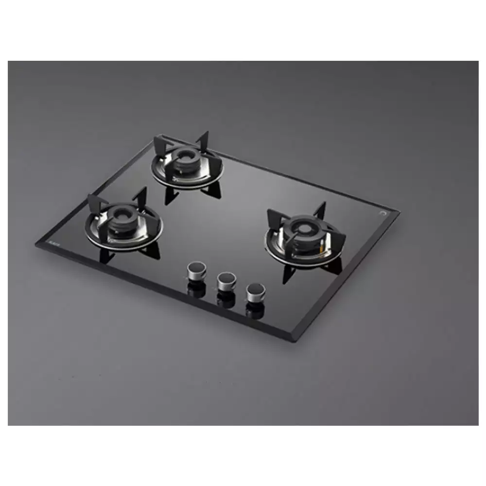 Kaff FBB 603 Three Burner With Stainless Steel Drip Tray Built-in Hob - 60 cm, Black Finish