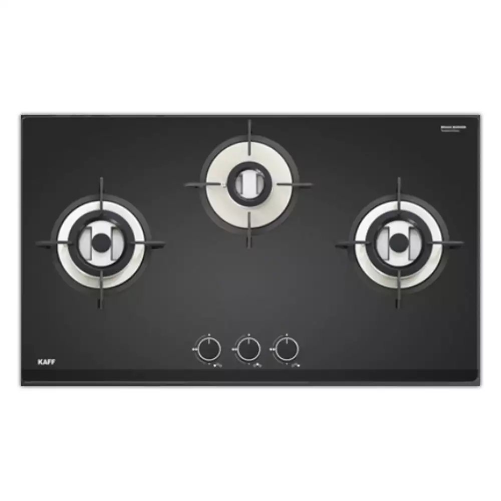 Kaff VRH 783 Auto Ignition 3 Burner Built-in Hob - 78 cm, Black Finish