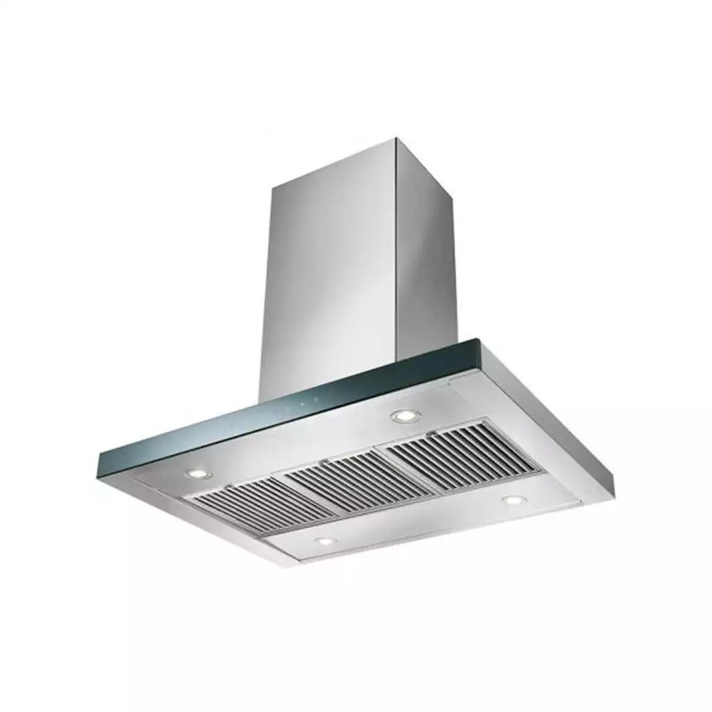 Faber Hood Stilux Isola Plus LTW Ceiling Mounted Kitchen Chimney - 90 cm (Silver)