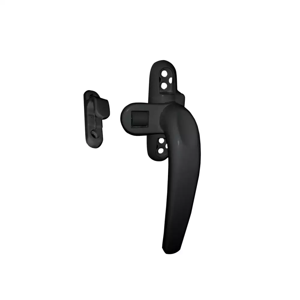 Cockspur Handle For Aluminium Casement Windows - Series - McCoy Bullet 20 - Right (Black) - McCoy 8M