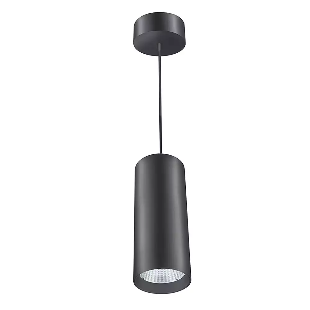 Wipro Vertica Short Pendant Cool White Hanging Light , 20 Watt - Black