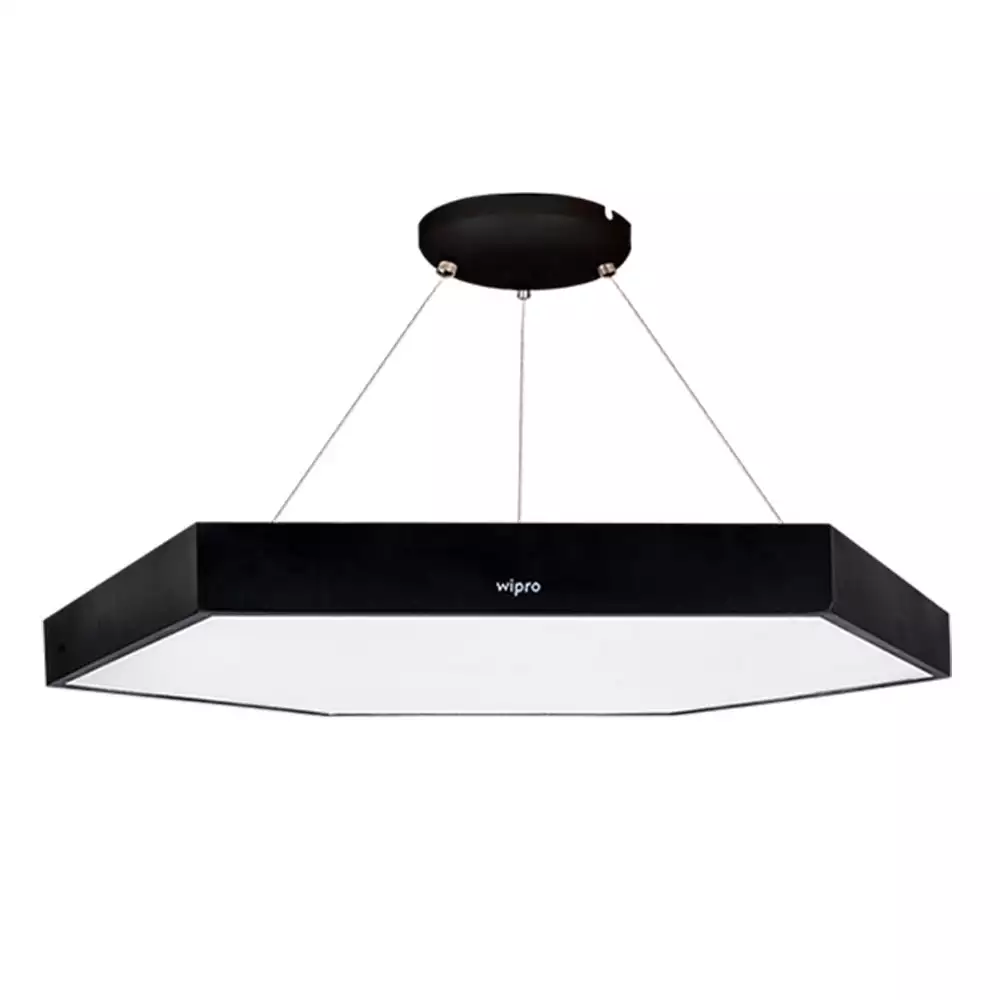 Wipro Hexa Slim D600 Hanging Light , 35 Watt - Black 