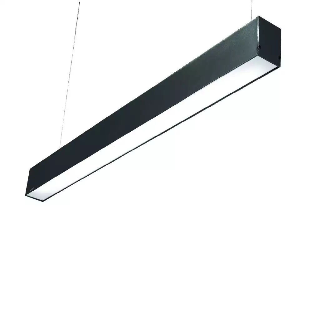 Wipro Lineos Cool Day Light Suspended Luminaire 4 Feet Hanging Light , 30 Watt - Black