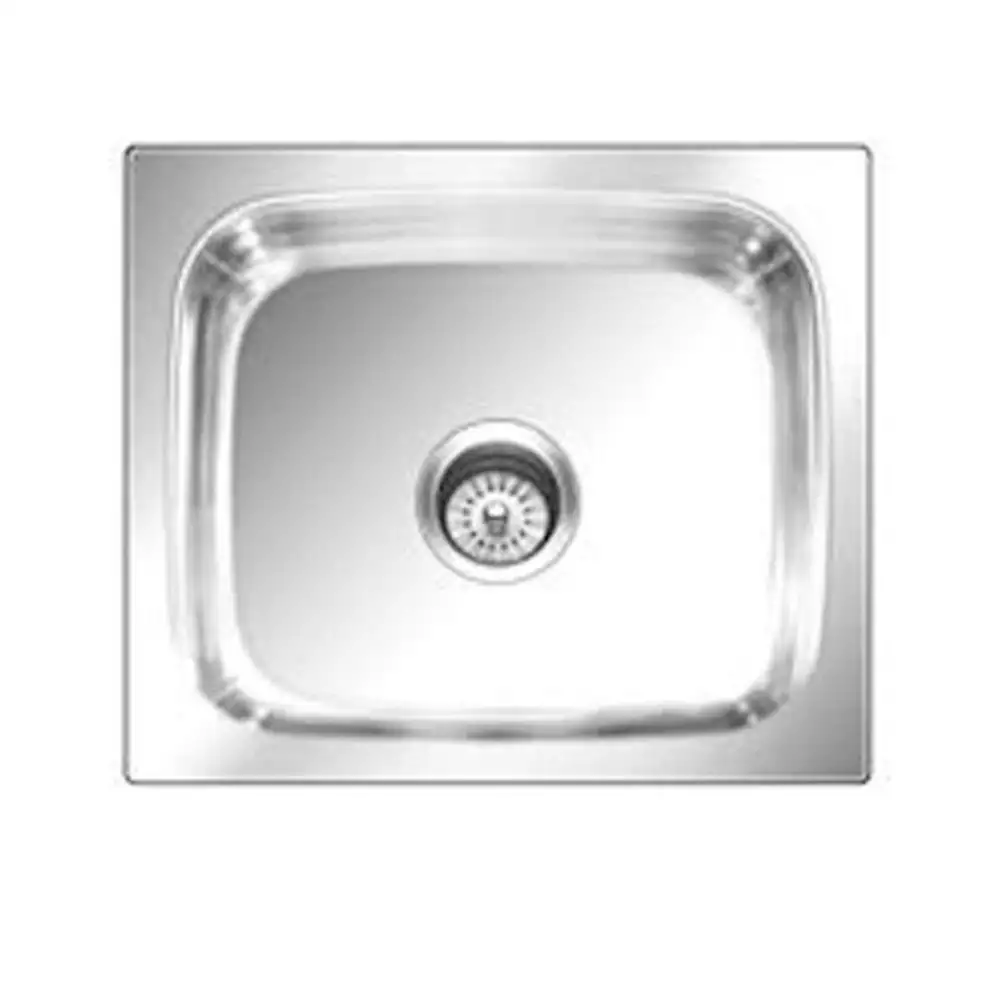 Crocodile Hi Gloss Finish Single Bowl Stainless Steel Kitchen Sink (22 L x 18 W x 9 H) inch