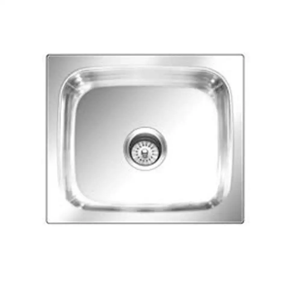 Crocodile Hi Gloss Finish Single Bowl Stainless Steel Kitchen Sink (21 L x 18 W x 8 H) inch