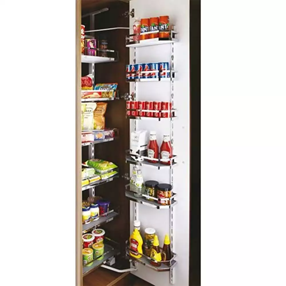 Slimline Flat Wire & Wood Tall Unit Pantry - 600 mm ( 6 Shelf )