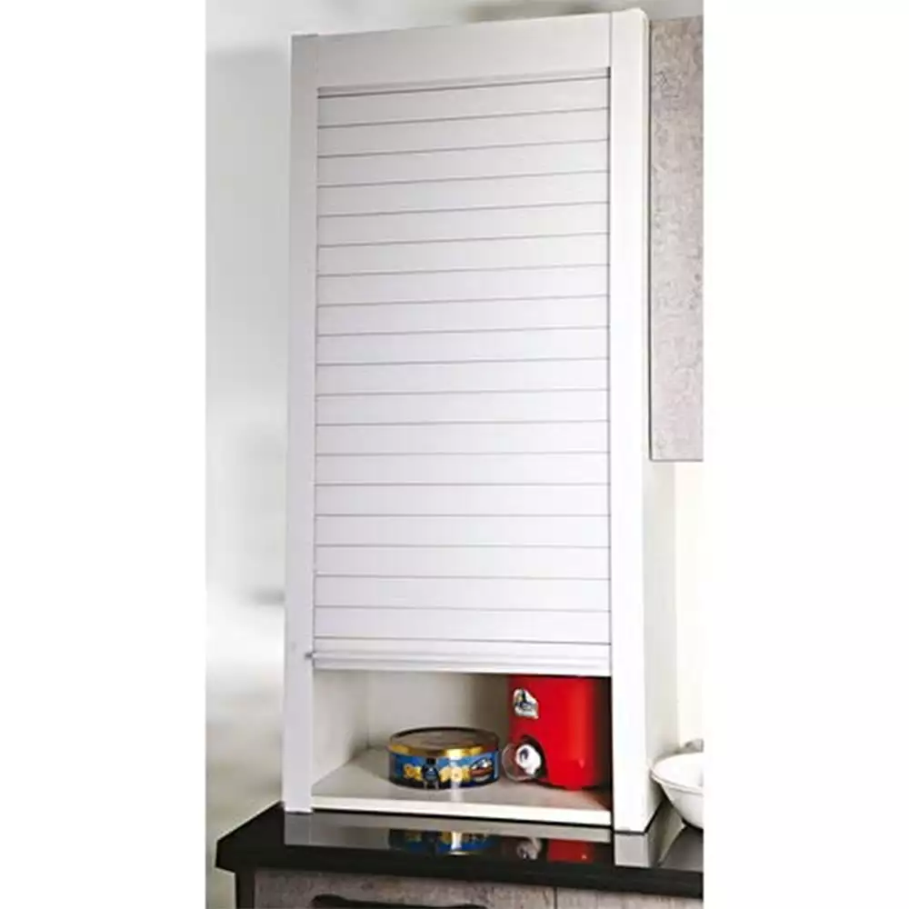 Slimline White Kitchen Roller Shutter Pvc - 600 (W) x 1320 (H) mm