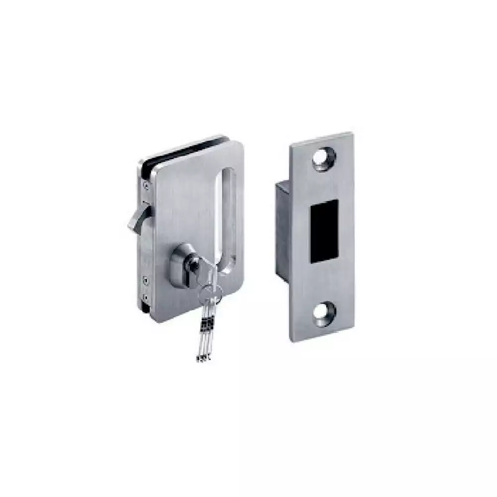 BTL Glass Door Sliding Lock With Finger Pull Wall To Glass