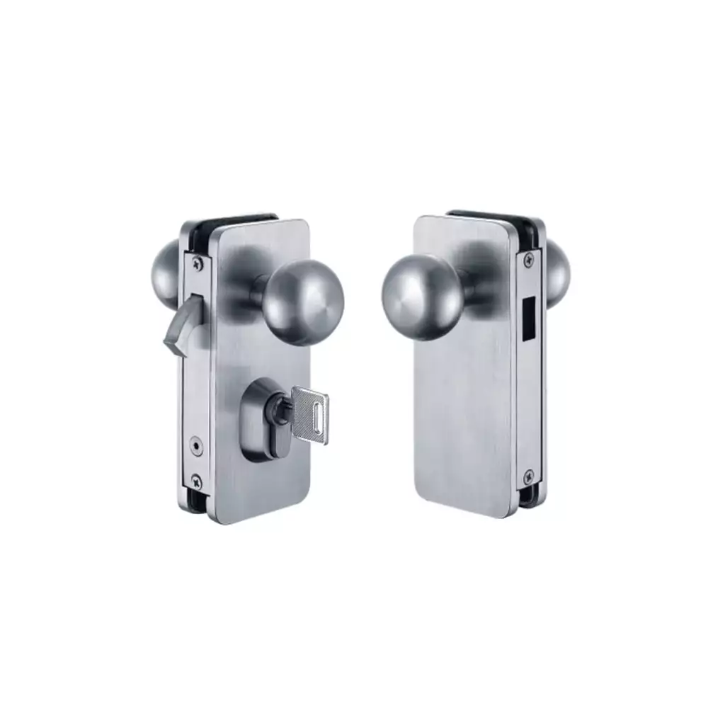 BTL Glass Door Lock With Pull Knob - Glass To Glass