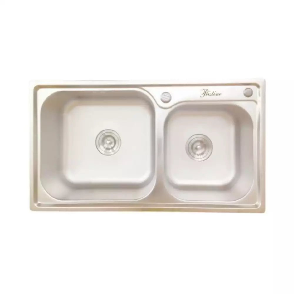 Pristine Kitchen Sink Double Bowl, Matt Finish - (820 L x 450 W x 230 H) mm