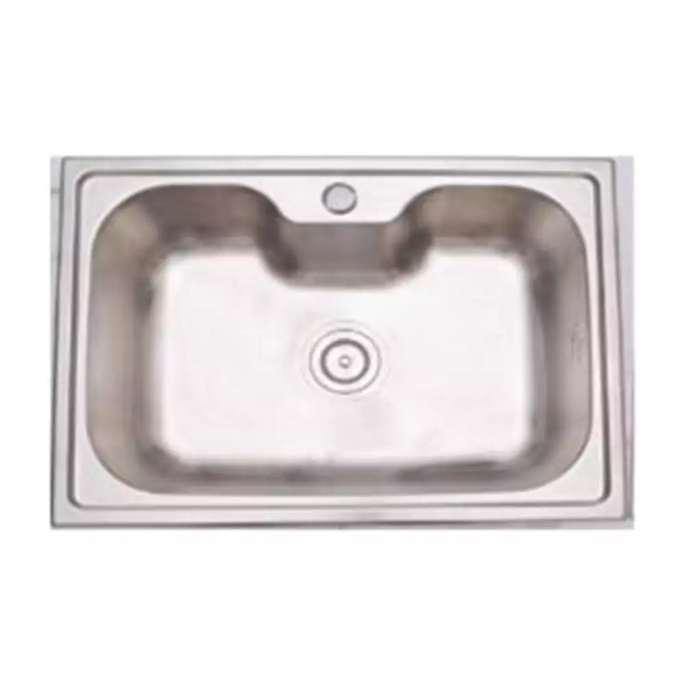 Pristine Kitchen Sink Single Bowl, Stainless Steel Finish - (610 L x 440 W x 220 H) mm