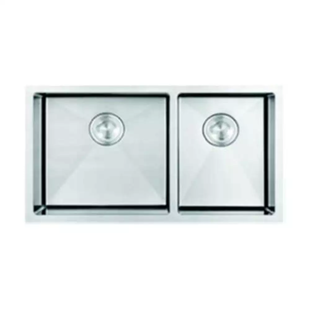 Pristine Kitchen Sink Double Bowl, Stainless Steel Finish - (838 L x 483 W x 254 H) mm