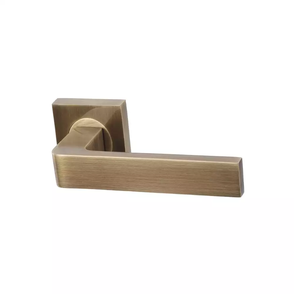 AHA! Lynn Zinc Lever Handle On Square Rose - English Bronze Glossy (EBG)