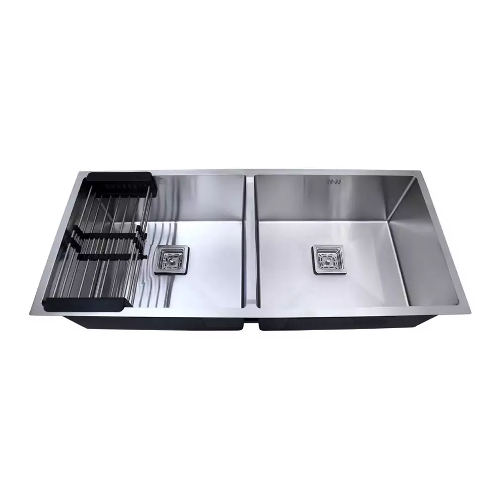 Crocodile HM-4520DB, Stainless Steel Silver Kitchen Sink Satin Finish - (45inch x 20inch x 10inch)